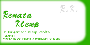 renata klemp business card
